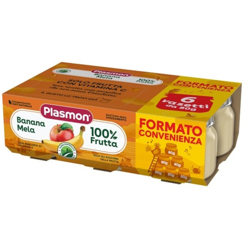 Omogeneizzato Banana Mela Plasmon - 6 Vasetti da 80 g
