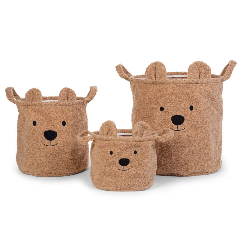 Set di 3 cestini Teddy di Childhome