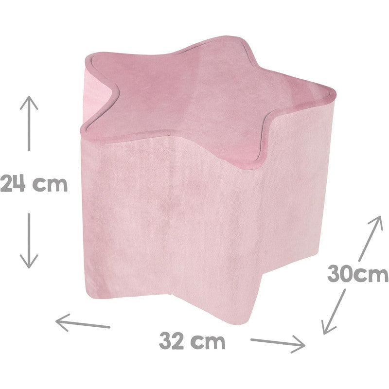 Pouf a forma di stella per bambini Rosa