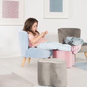 Poltroncina per bambini Lil Sofa Azzurra - 8