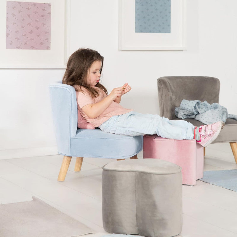 Poltroncina per bambini Lil Sofa Azzurra - 8