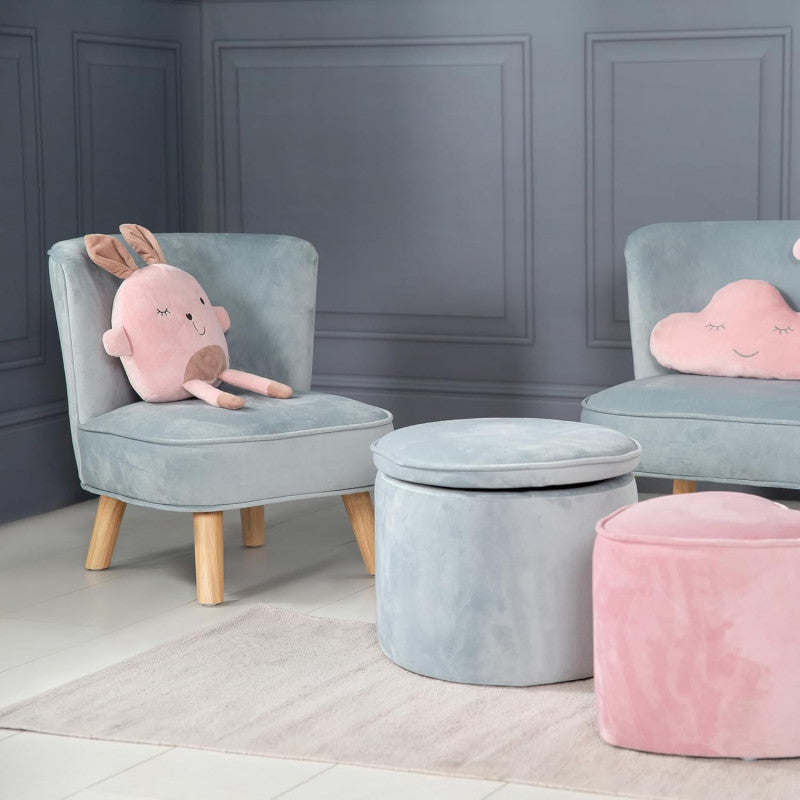 Poltroncina per bambini Lil Sofa Azzurra - 9