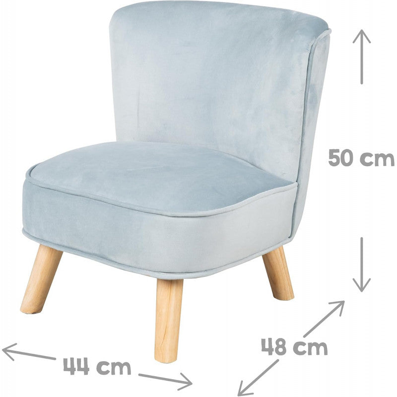 Poltroncina per bambini Lil Sofa Azzurra - 4