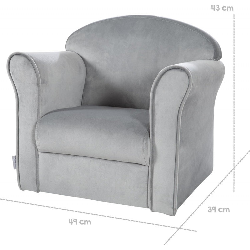 Mini Poltroncina Per Bambini 'Lil Sofa Grigio - 4