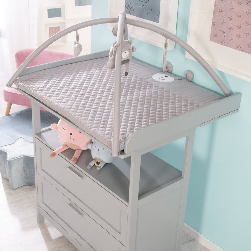 Tappeto da Gioco roba Style con Arco Giochi e 5 Elementi - Grigio - 2