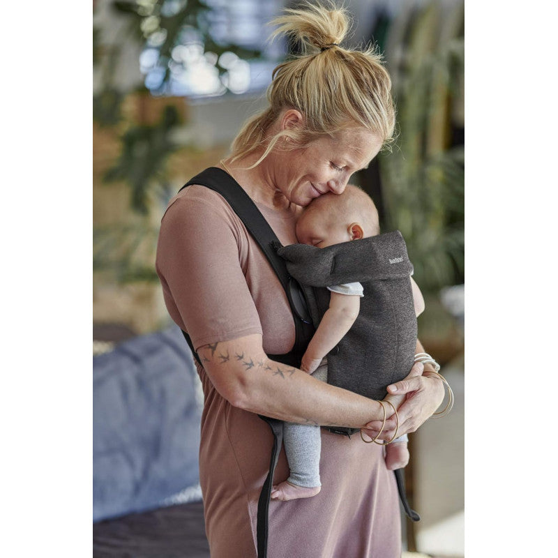 BabyBjorn Marsupio Mini Jersey 3D Characoal Grey - 3
