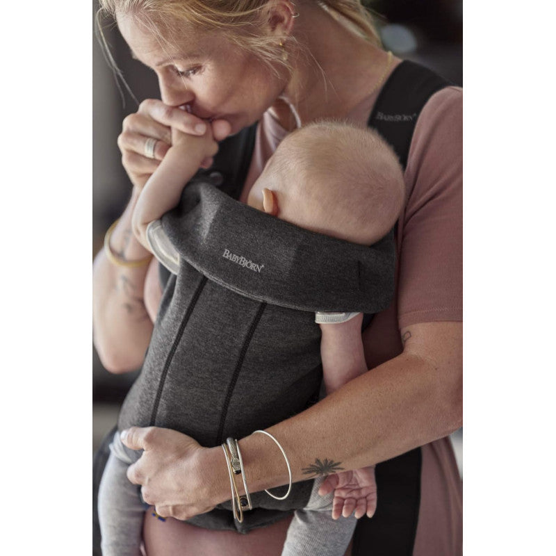 BabyBjorn Marsupio Mini Jersey 3D Characoal Grey - 5