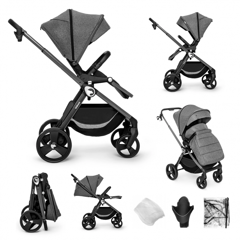 lsbjorn Kidnort - Passeggino Reversibile Grey - 11