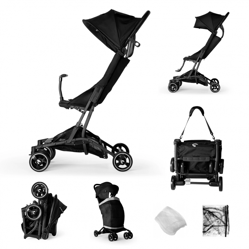 Passeggino Kidnort Ultraleggero Snopetrel Black