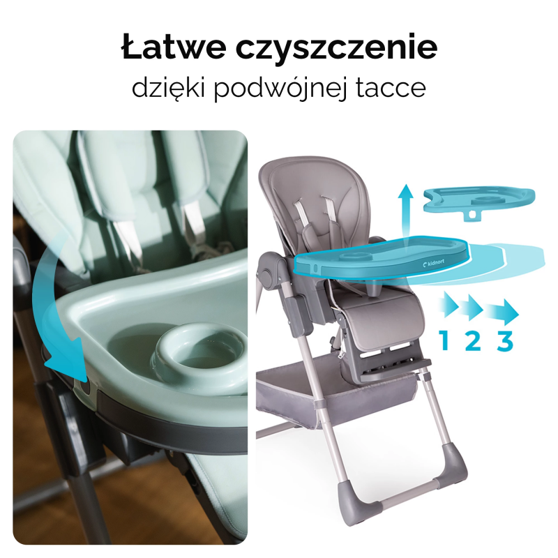 Seggiolone Pappa Kidnort Jordgubbe Verde - 7