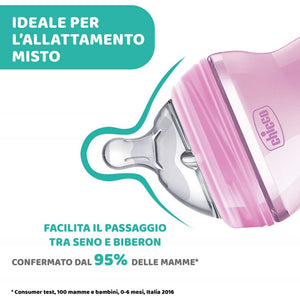 Chicco NaturalFeeling Biberon Anticolica 0+ Rosa - 4