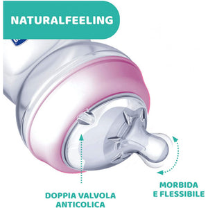 Chicco NaturalFeeling Biberon Anticolica 0+ Rosa - 5