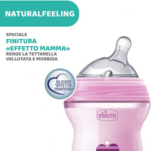 Chicco NaturalFeeling Biberon Anticolica 0+ Rosa - 6