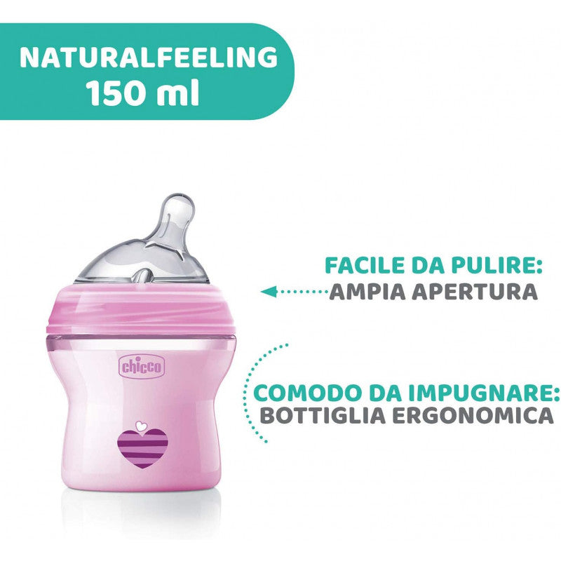 Chicco NaturalFeeling Biberon Anticolica 0+ Rosa - 7