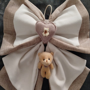 Fiocchi Nascita Artigianali Orso Beige