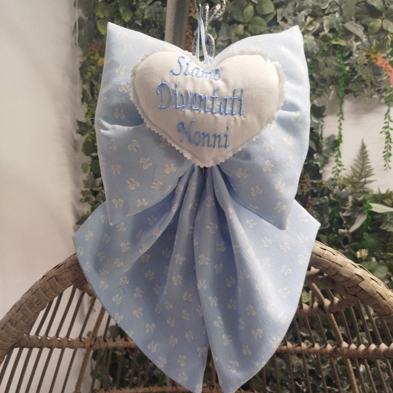 Fiocchi Nascita Azzurro Siamo diventati Nonni