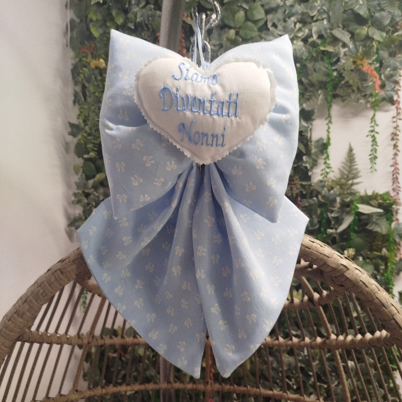 Fiocchi Nascita Azzurro Siamo diventati Nonni - 3