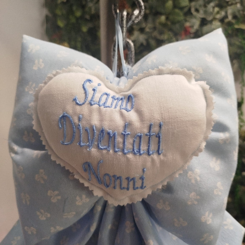 Fiocchi Nascita Azzurro Siamo diventati Nonni - 2