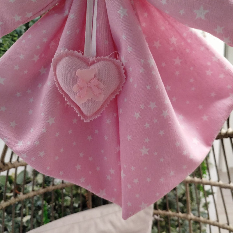 Fiocchi Nascita Artigianali Stella Rosa - 2