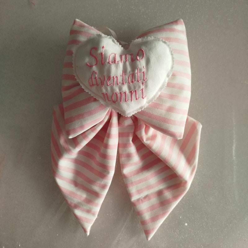 Fiocchi Nascita Rosa Siamo diventati Nonni