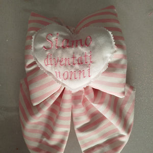 Fiocchi Nascita Rosa Siamo diventati Nonni - 2
