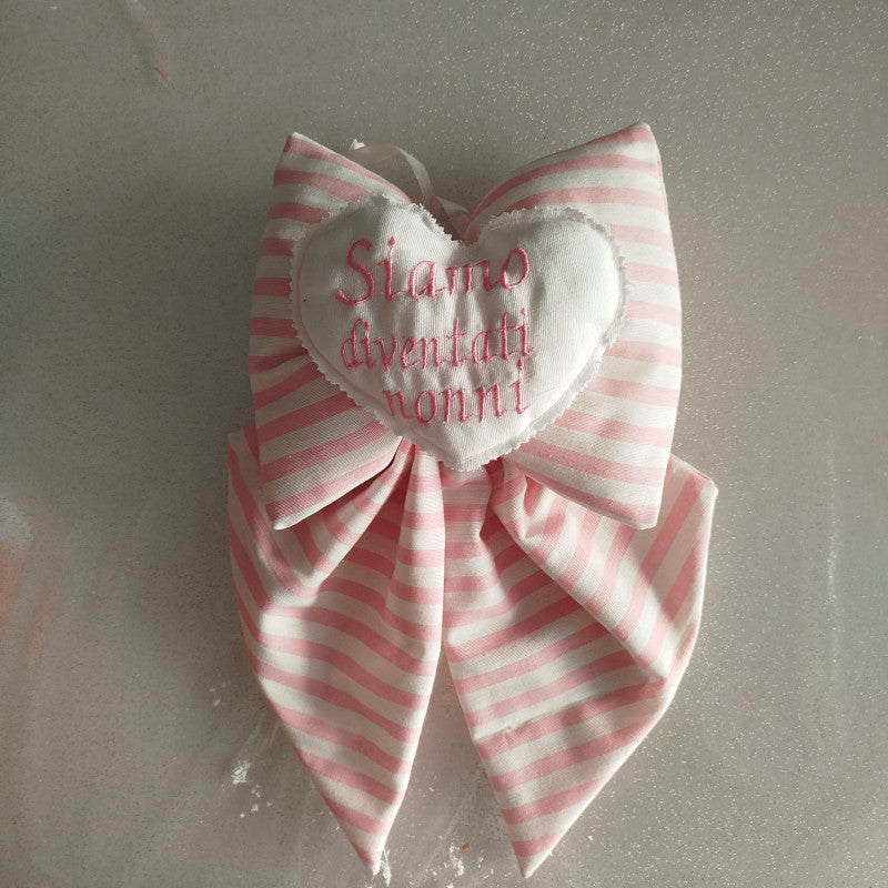 Fiocchi Nascita Rosa Siamo diventati Nonni - 3
