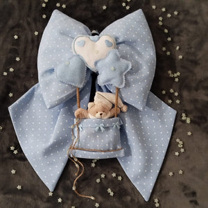 Fiocchi Nascita Artigianali Teddy Azzurro