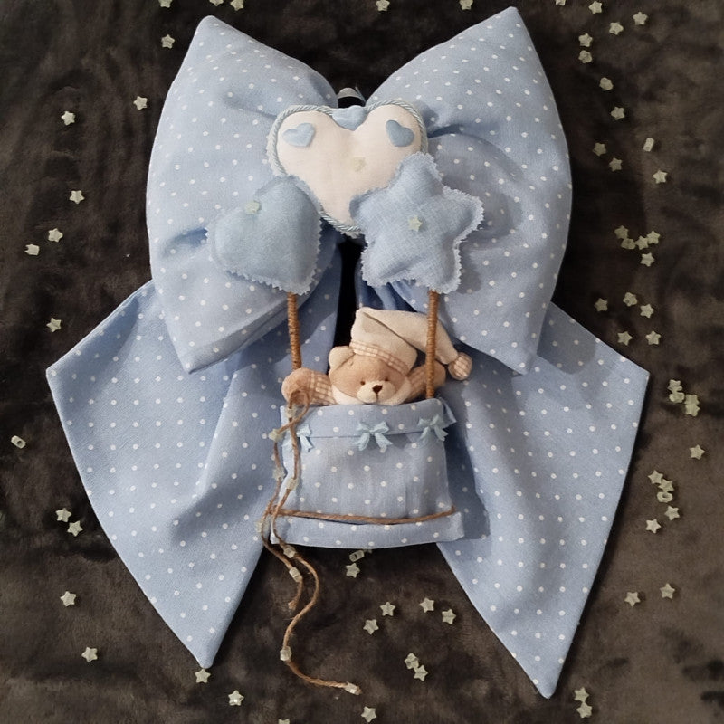 Fiocchi Nascita Artigianali Teddy Azzurro - 2