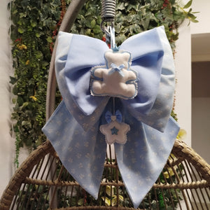 Fiocchi Nascita Artigianali Azzurro Funky