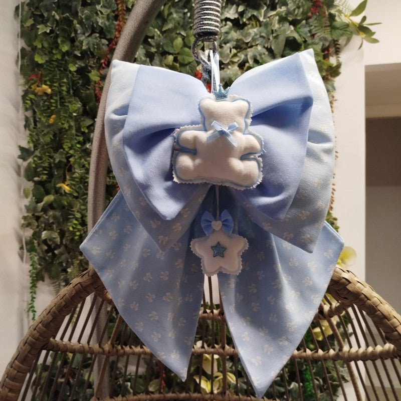 Fiocchi Nascita Artigianali Azzurro Funky