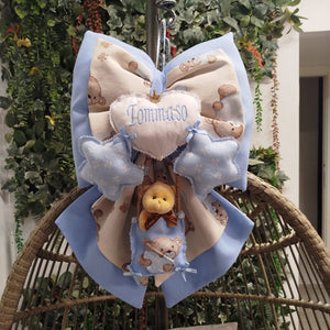 Fiocchi Nascita Artigianali Personalizzato Azzurro - 7
