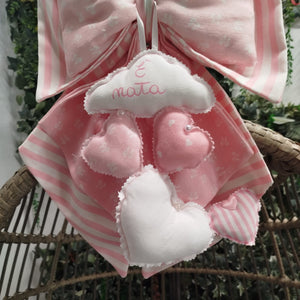Fiocchi Nascita Artigianali Rosa è Nata - 2