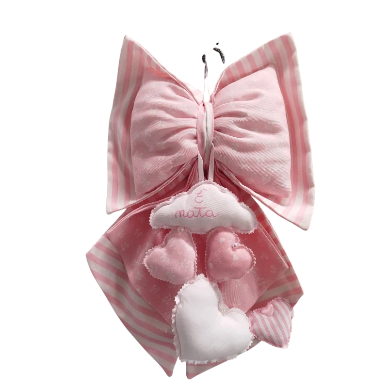 Handmade Pink Birth Bows She Is Born