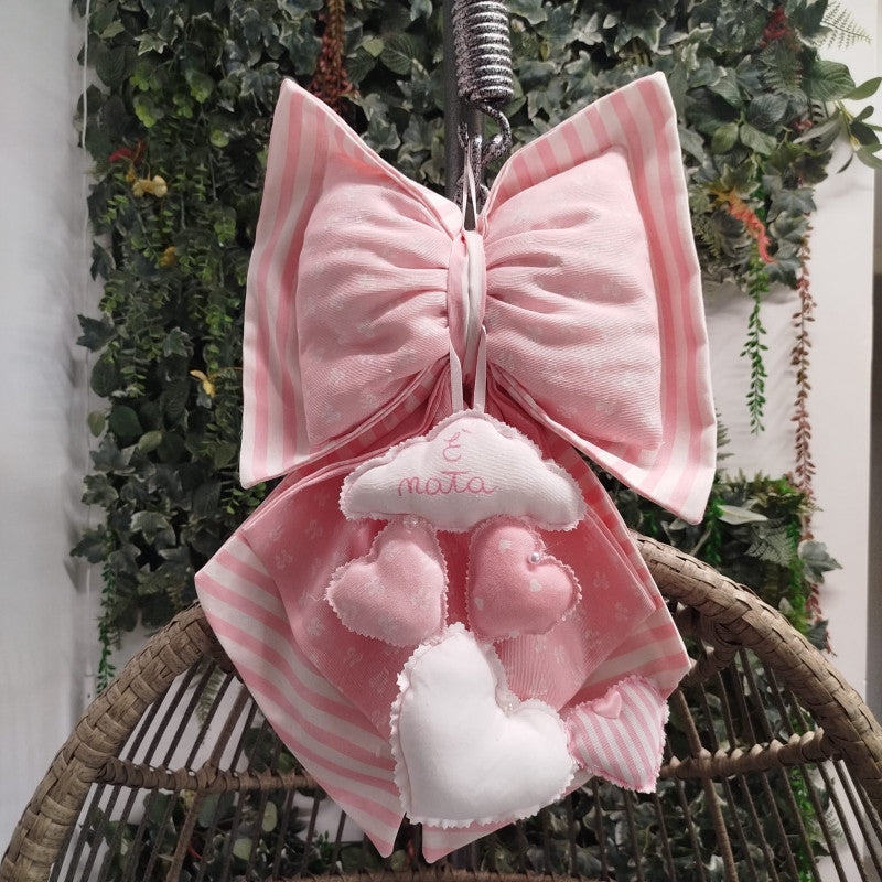 Fiocchi Nascita Artigianali Rosa è Nata - 3