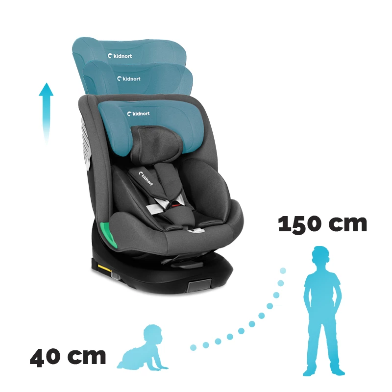 Seggiolino Auto Radjur Kidnort Grey - 7