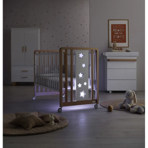 Lettino Glam Lux Con Tessile Glam Naturale-Bianco