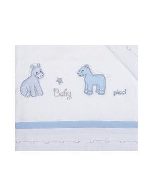 Lenzuola Lettino Picci Milky Azzurro