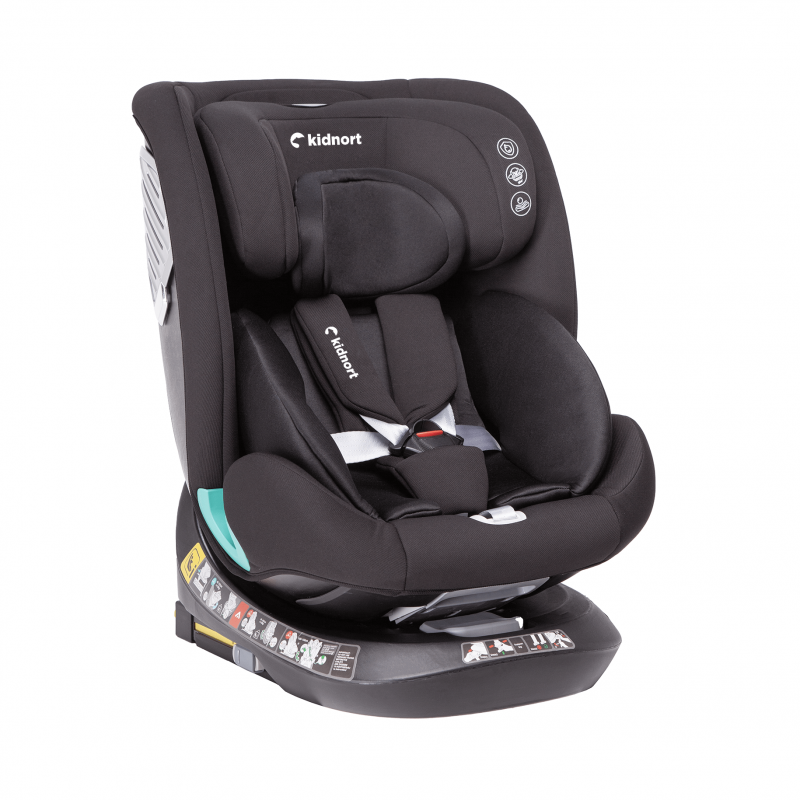 Seggiolino Auto Radjur con Top Tether Black - Kidnort - 2