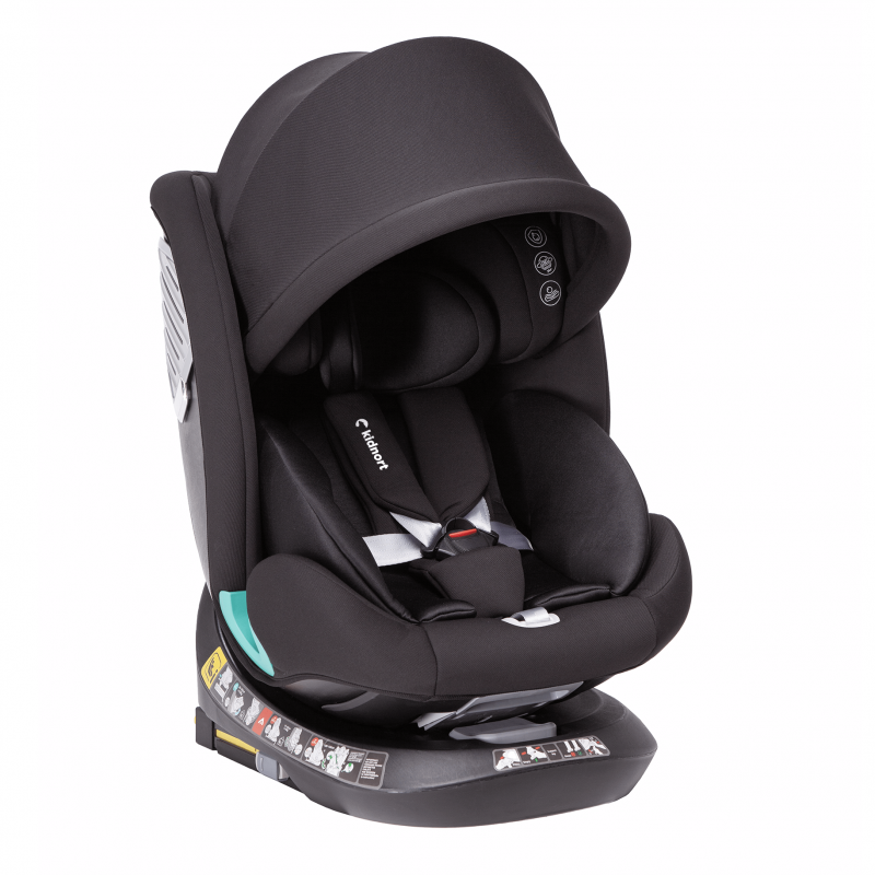 Seggiolino Auto Radjur con Top Tether Black - Kidnort - 3