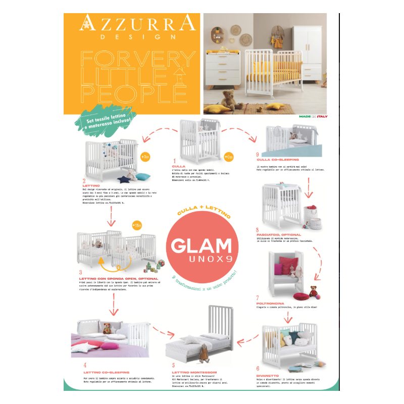 Lettino Glam Avana con Piumone Glammy - 12