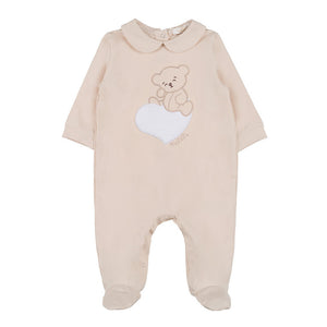 Tutina Nanan Orso Cuore Beige - 6 Mesi
