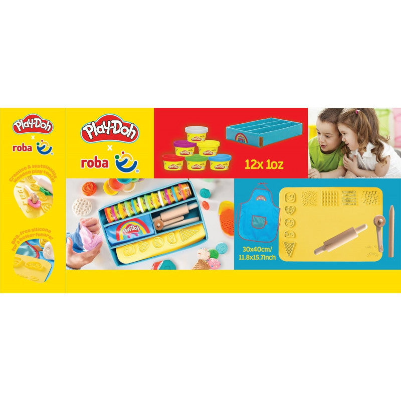 Set Play-Doh - Tappetino creativo 3D con 12 barattoli - 3