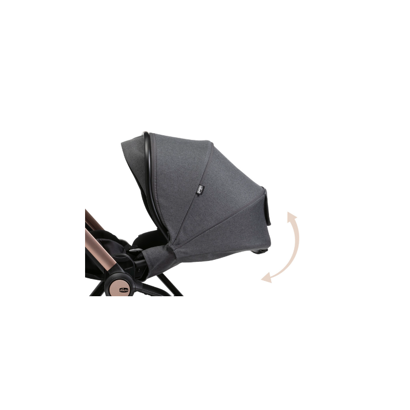Capotta Per Passeggino Chicco Black Satin