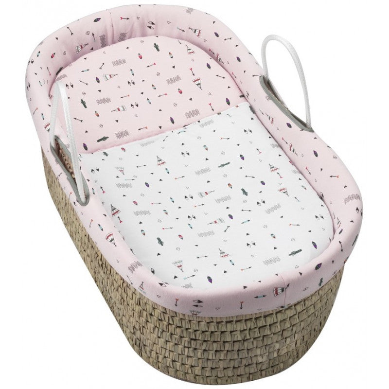 Cesta Porta Enfant in Vimini - Rosa