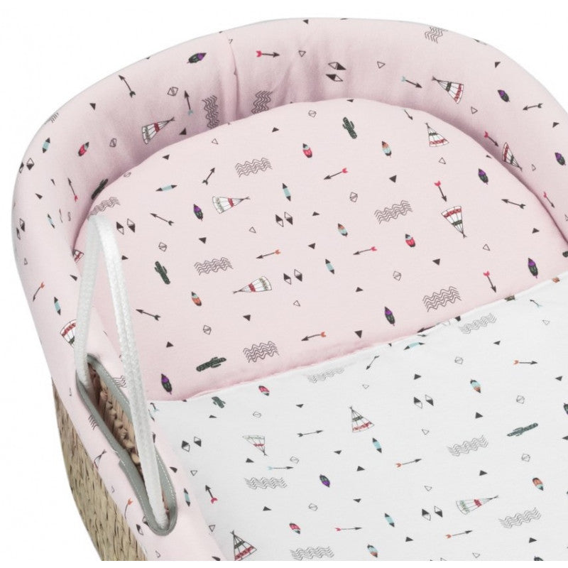 Cesta Porta Enfant in Vimini - Rosa - 2