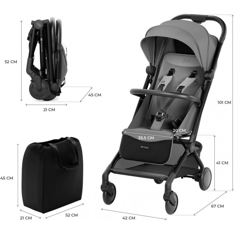 Passeggino Pilot 2 KinderKfraft Platinum Gray - 8