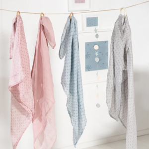 Set Di Mussole in cotone biologico 80x80 Rosa - 3