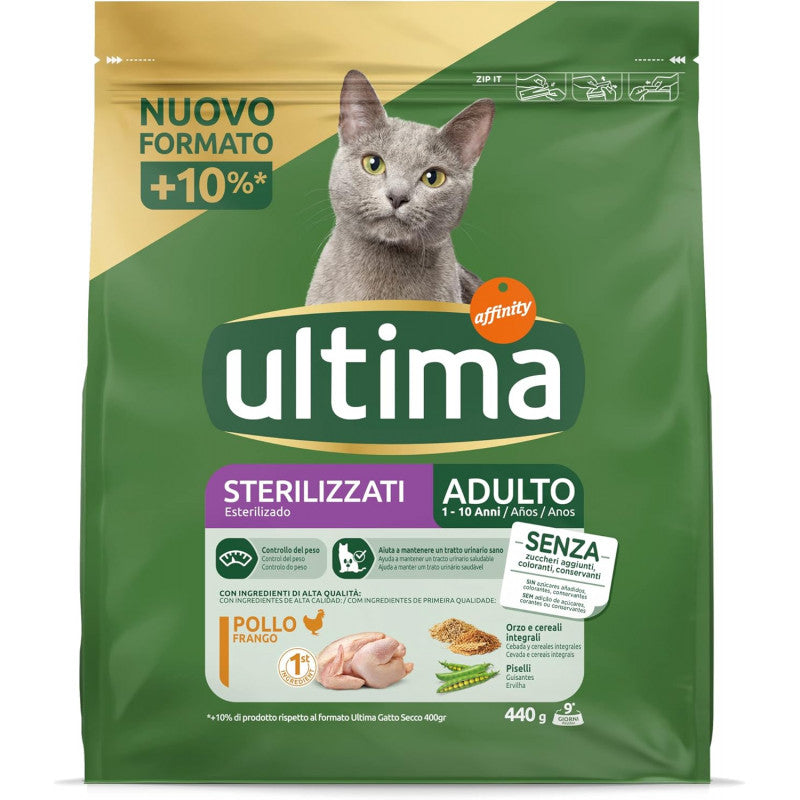 ltima Cibo per Gatti Sterilizzati Adulti con Pollo, 440g