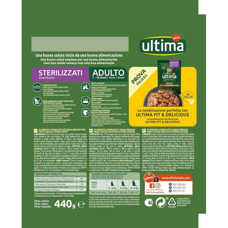 ltima Cibo per Gatti Sterilizzati Adulti con Pollo, 440g - 5