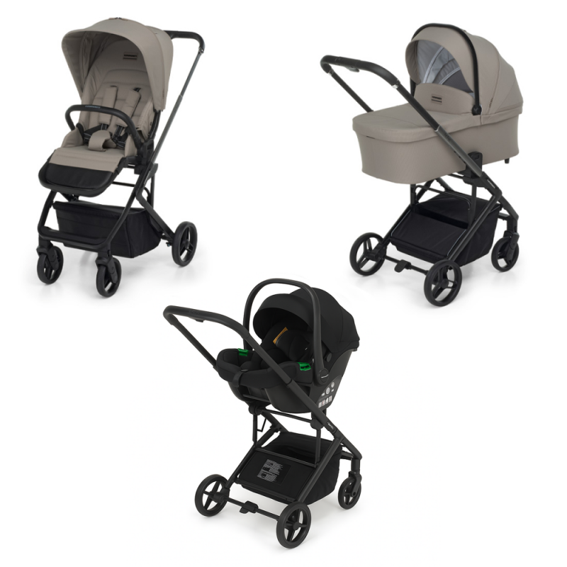 Trio TicToc Foppapedretti con seggiolino auto Rek i-Size - Desert
